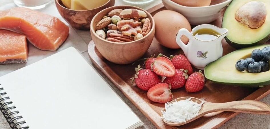Menú de dieta de ceto